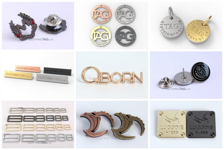 Metal Tags for Clothing