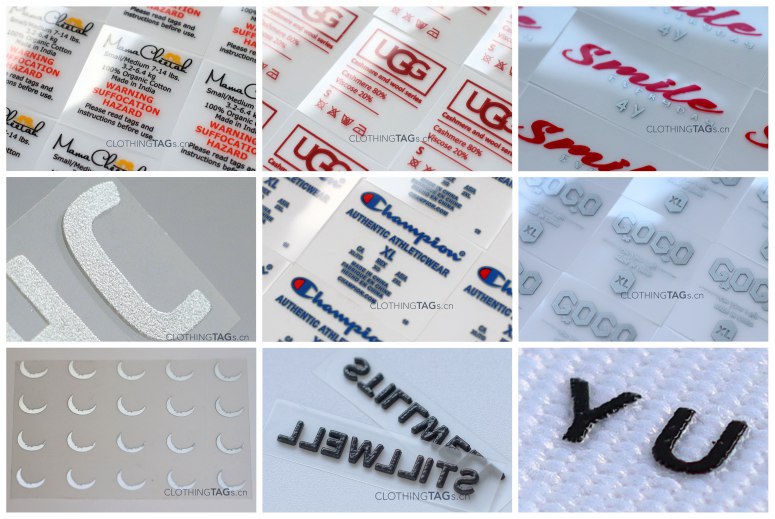custom heat transfer tagless labels