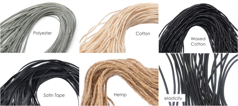 Ropes of different materials