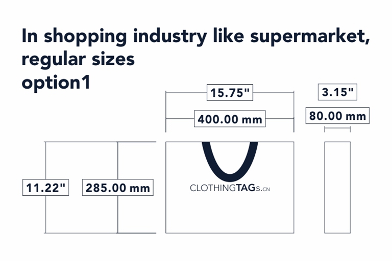 shopping bag size