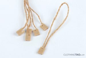 Flax Square hang Tag String - Single Plug Buckle 1304