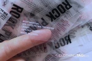 transparent clothing labels 817