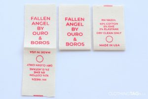 cotton printed labels