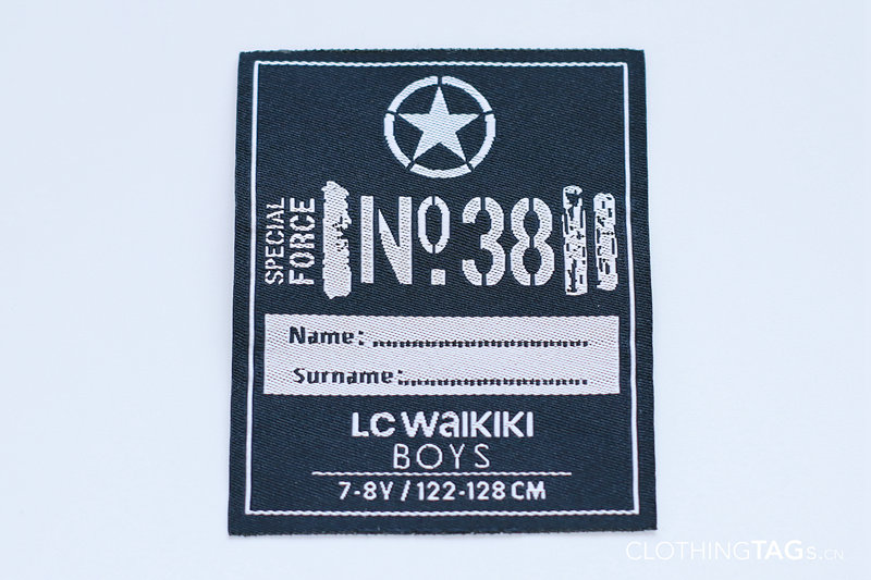 straight cut woven labels 1123