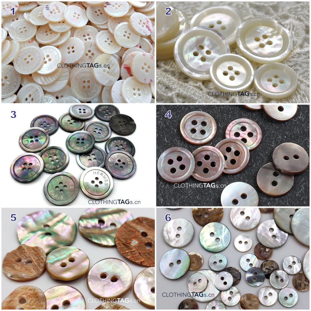Mother of pearl shirt buttons
