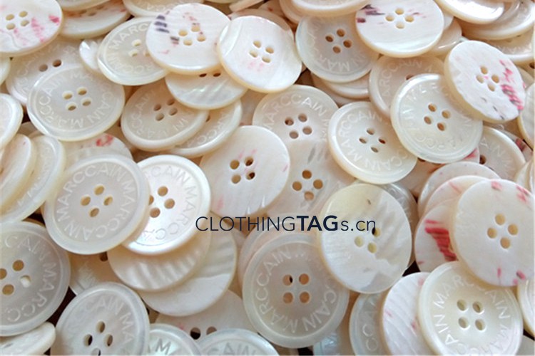 6 Mother of Pearl Shirt Buttons White, Black, Fancy ClothingTAGs.cn
