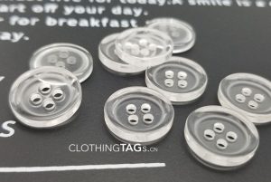 Transparent shirt button