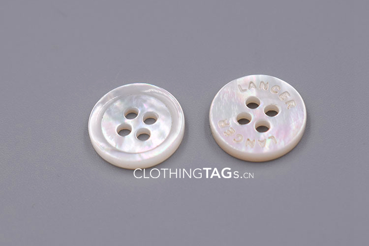 White mother of pearl shirt buttons