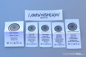 printed clothing labels