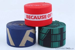 Custom Woven logo elastic band 802