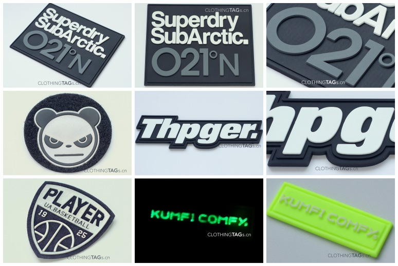 pvc rubber labels catalogue