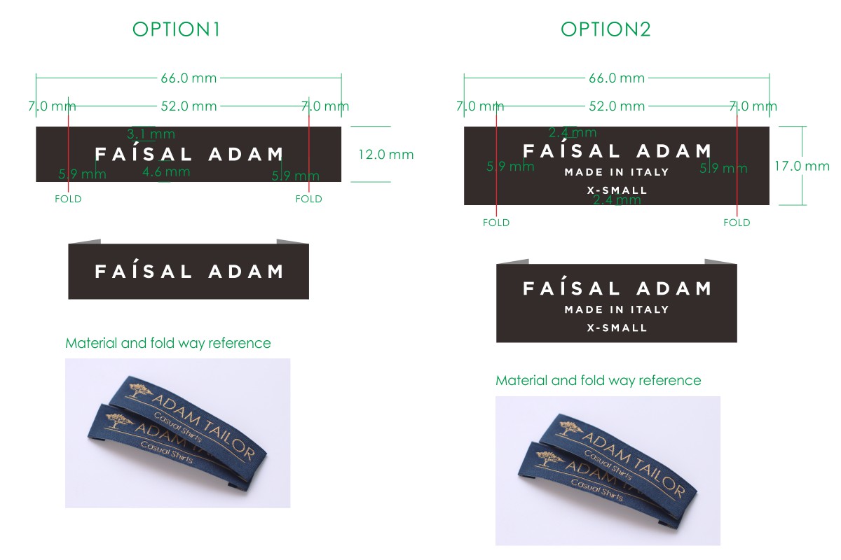 Woven labels design for clothing