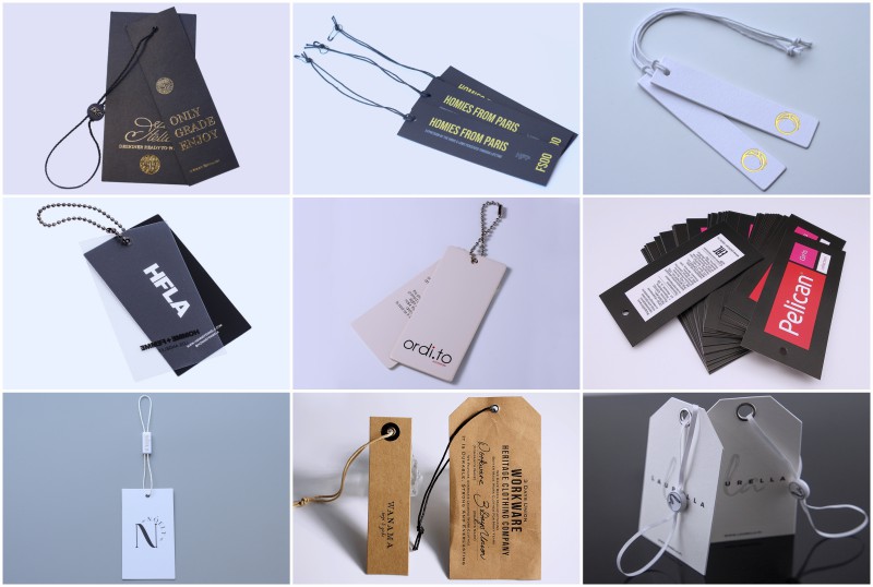 Custom hang tag with string