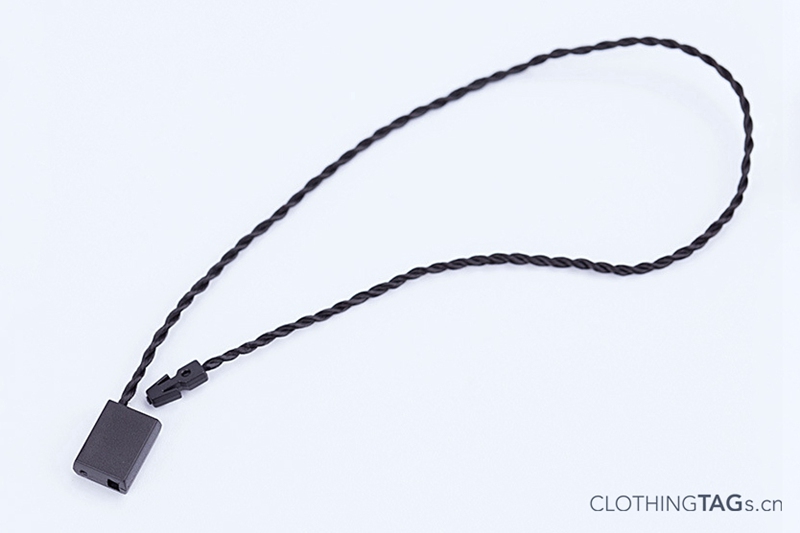 Sourcing Map 100 Fascette Per Etichette Con Corda Di Cera E Fermaglio A Scatto - Nere, Lunghe 19,8 Cm, Per Abbigliamento E Regali