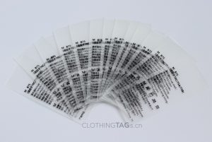 translucent TPU printed care labels use for underwear 580