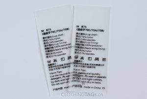 translucent TPU printed care labels use for underwear 581