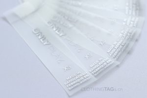 Silver Logo Printed TPU main labels, care labels, wash labels, size labels 583