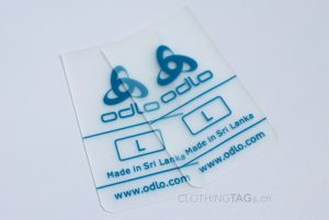 clear TPU printed care labels use for sports clothing 588