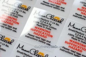 custom heat transfer tagless labels