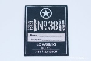 straight cut woven labels 1123