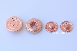 custom rose gold snap buttons 803
