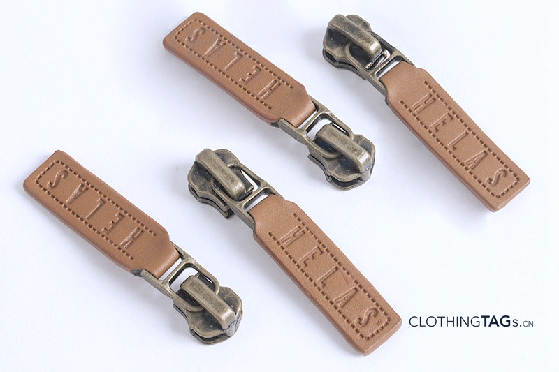 Leather Zip Puller - 15 pcs (LZIP01) Handmade Zipper Pull - Zipper Heads  Replacement (Standard Text)