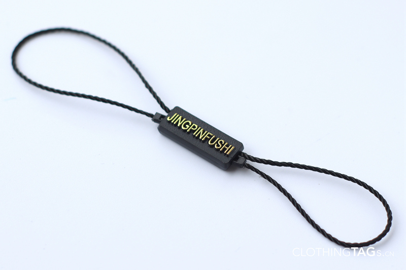 Custom Brand Embossed Logo Plastic String Seal Clothing Tags for Hang Tag -  China Seal Tag, Plastic Tag