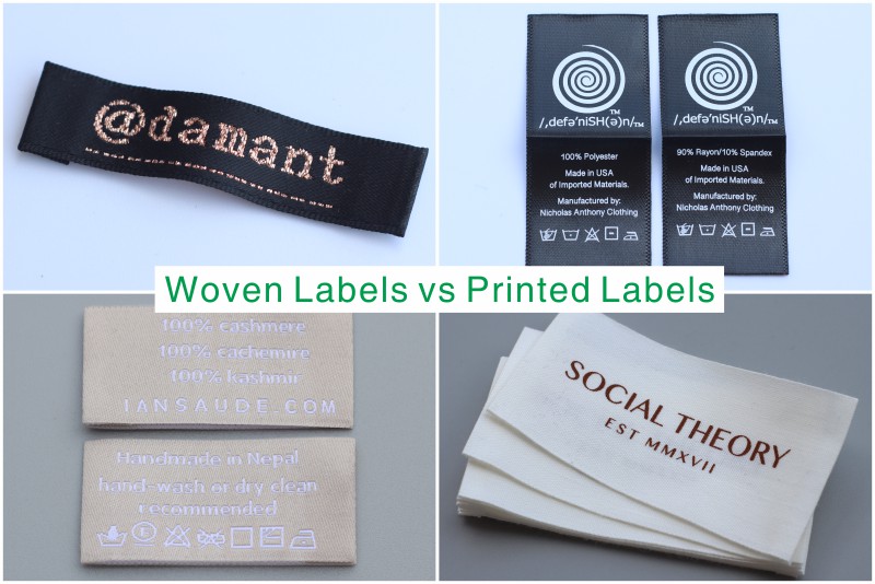 Eco - Friendly Cotton Woven Clothing Labels Tags For Clothes