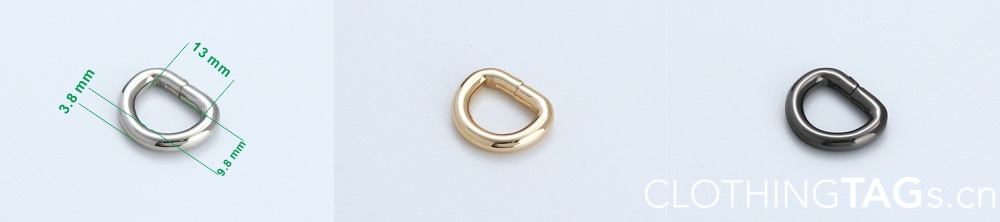 D Rings For Bags 13mm 9.8mm