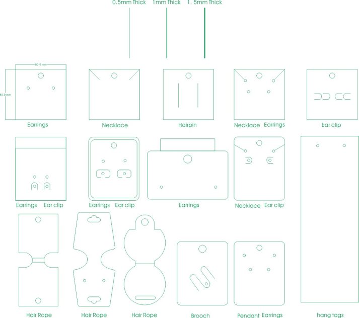 Jewelry Hang Tags Size And Design