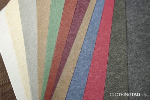 Recycled paper hang tags