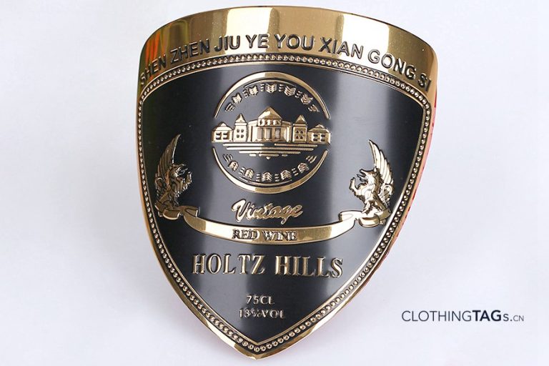 Custom Metal Wine Bottle Labels ClothingTAGs.cn